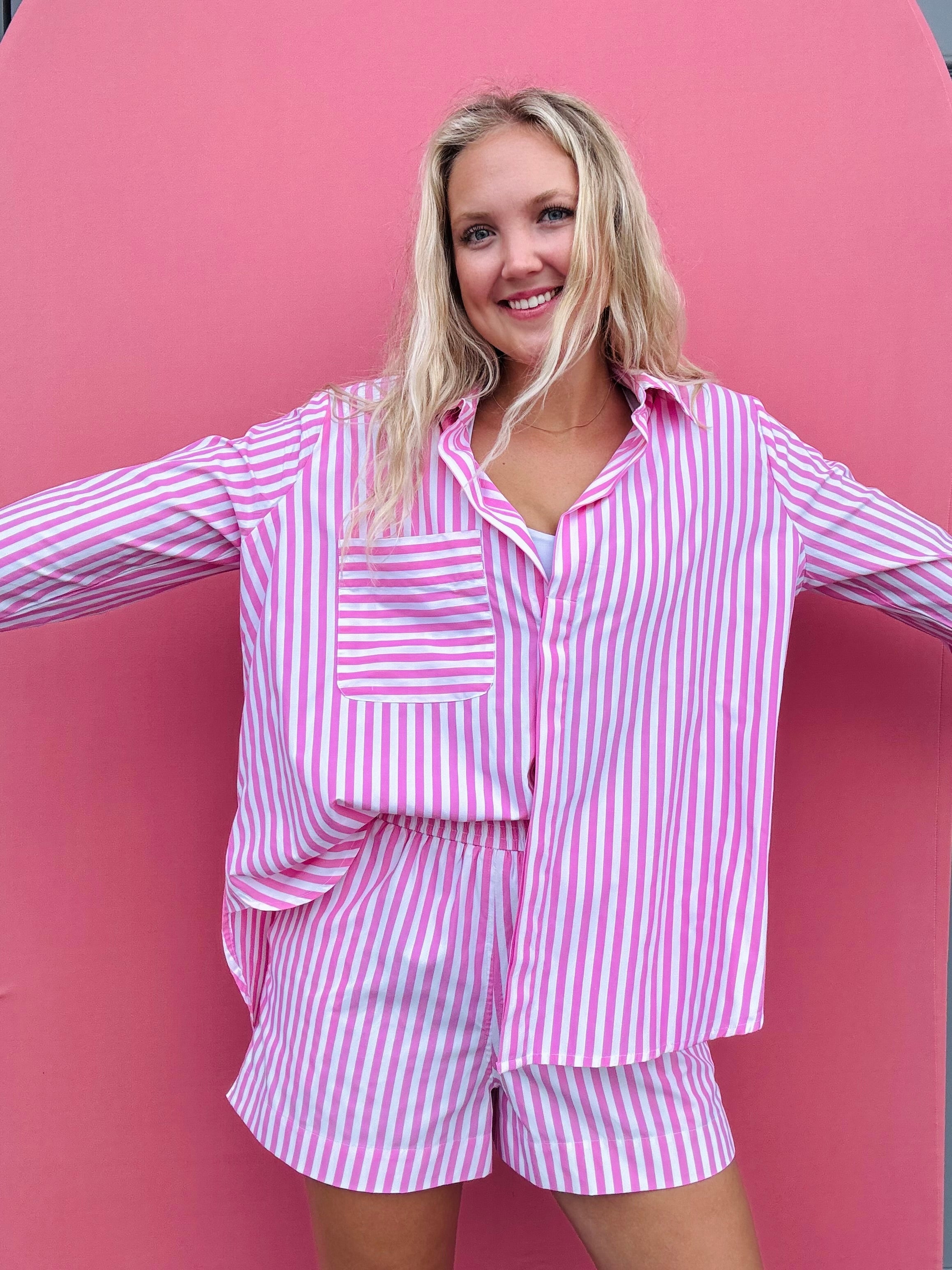 Roze gestreepte set - Mylene