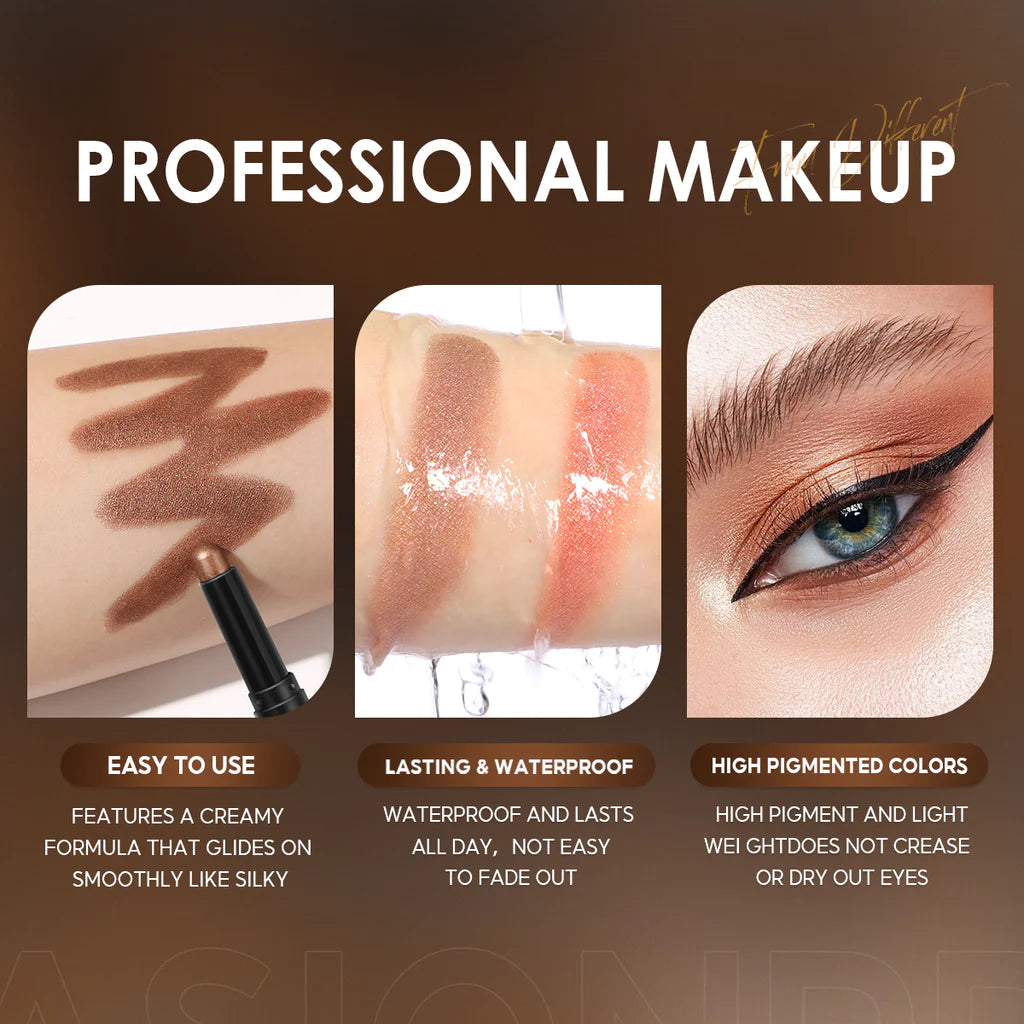 Waterproof Eyeshadow Shimmer Stick - 10 colors