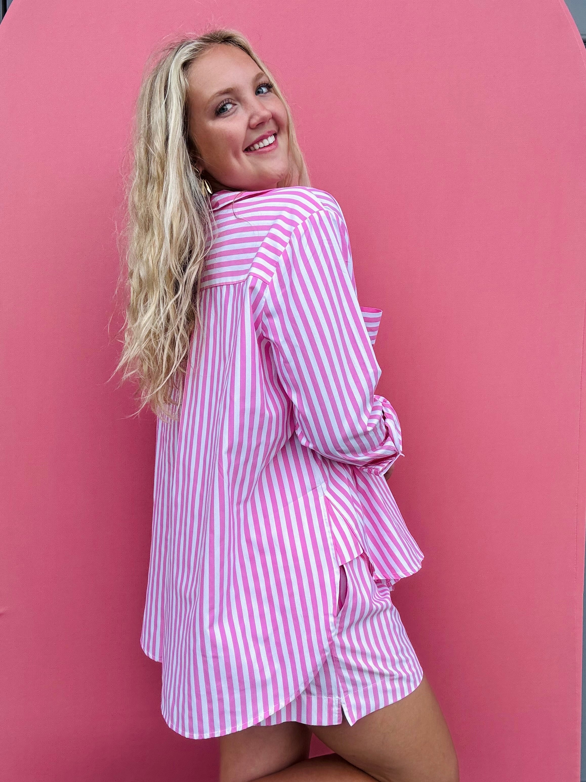 Roze gestreepte set - Mylene