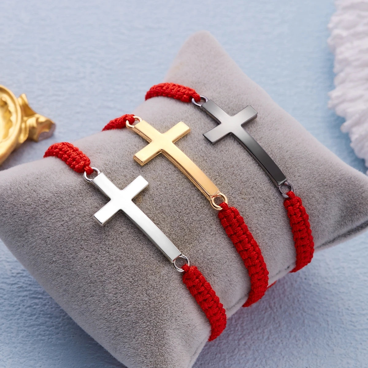 Gevlochten Kruis Armband