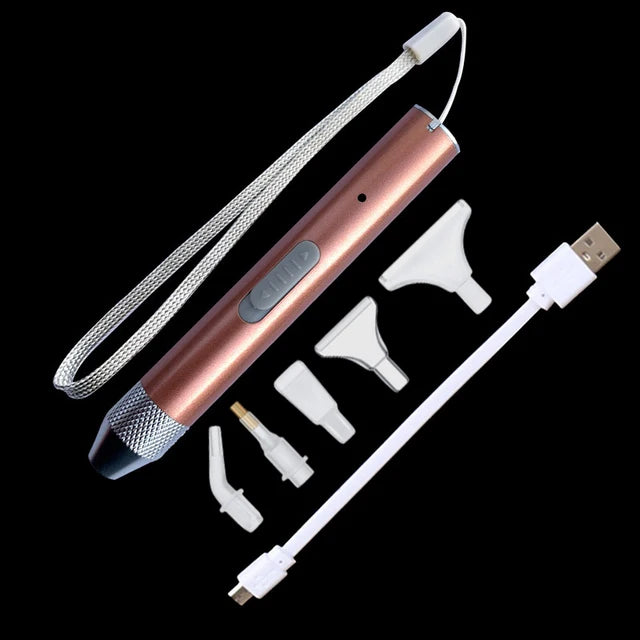 Usb Oplaadbare Diamond Painting Pen Led Verlichting Punt Boorpennen Met Licht 5d Diy Gereedschap Vervangende Koppen Nagels Handwerk