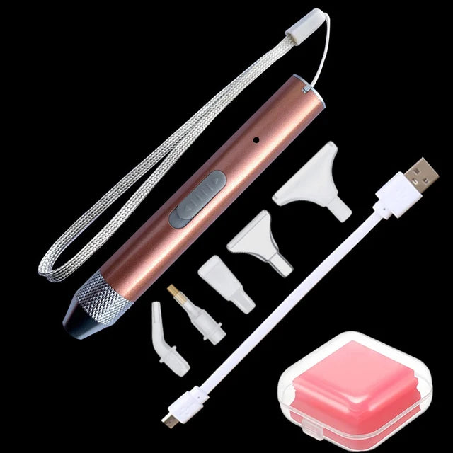 Usb Oplaadbare Diamond Painting Pen Led Verlichting Punt Boorpennen Met Licht 5d Diy Gereedschap Vervangende Koppen Nagels Handwerk