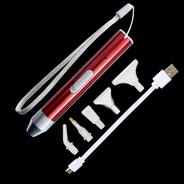 Usb Oplaadbare Diamond Painting Pen Led Verlichting Punt Boorpennen Met Licht 5d Diy Gereedschap Vervangende Koppen Nagels Handwerk