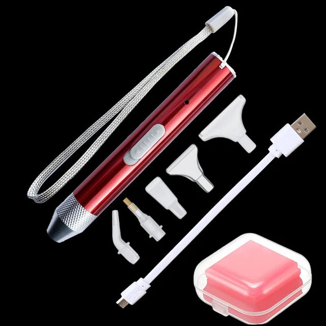 Usb Oplaadbare Diamond Painting Pen Led Verlichting Punt Boorpennen Met Licht 5d Diy Gereedschap Vervangende Koppen Nagels Handwerk