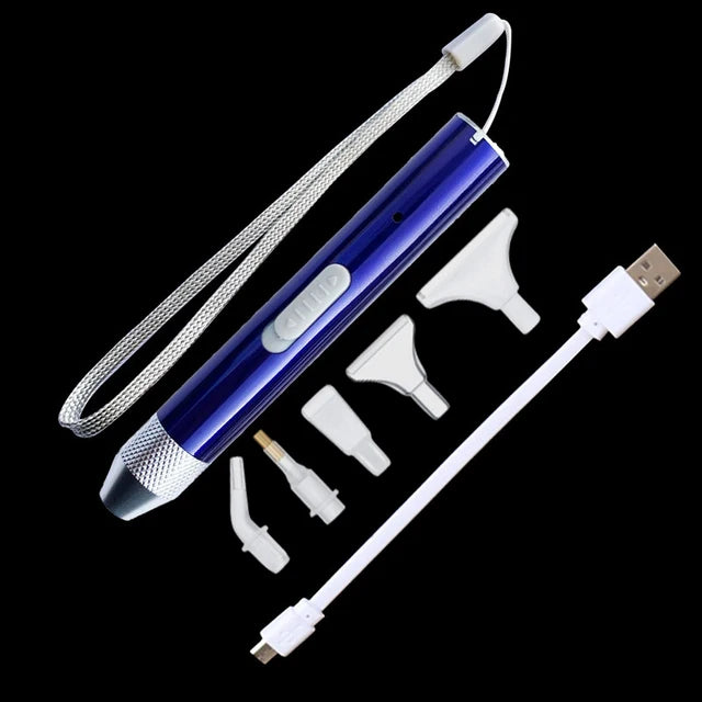 Usb Oplaadbare Diamond Painting Pen Led Verlichting Punt Boorpennen Met Licht 5d Diy Gereedschap Vervangende Koppen Nagels Handwerk