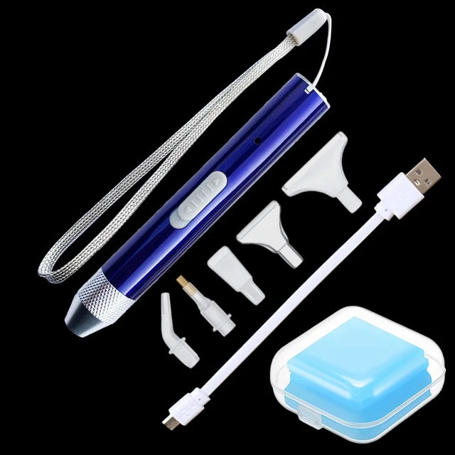 Usb Oplaadbare Diamond Painting Pen Led Verlichting Punt Boorpennen Met Licht 5d Diy Gereedschap Vervangende Koppen Nagels Handwerk