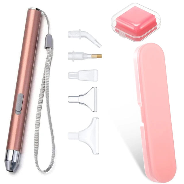 Usb Oplaadbare Diamond Painting Pen Led Verlichting Punt Boorpennen Met Licht 5d Diy Gereedschap Vervangende Koppen Nagels Handwerk