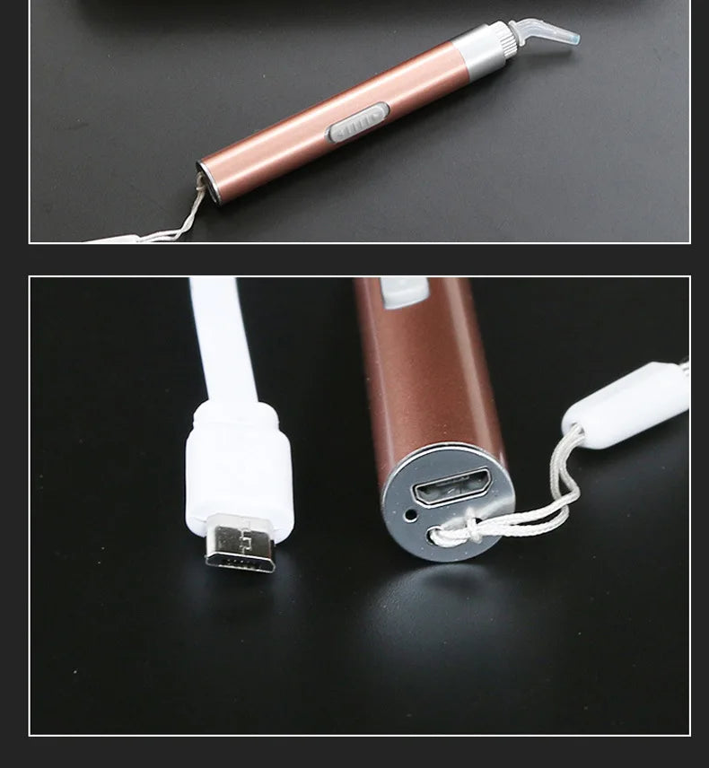 Usb Oplaadbare Diamond Painting Pen Led Verlichting Punt Boorpennen Met Licht 5d Diy Gereedschap Vervangende Koppen Nagels Handwerk