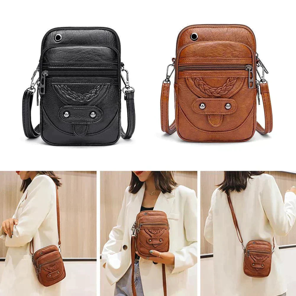 Eloise | Vintage leren crossbody tas
