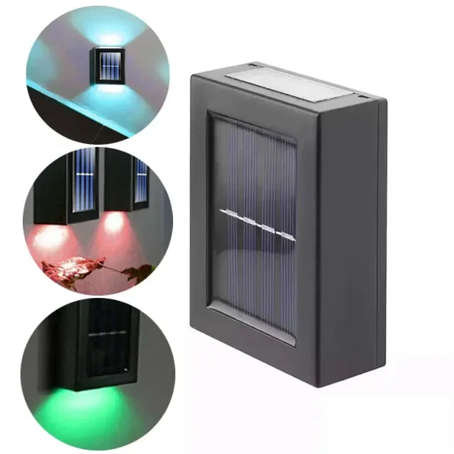 Zonne-Energie Op En Neer Spotverlichting Buiten, Straat Wandlamp Zonne-Energie Zonlicht Waterdichte Zonne-Energie Lamp Tuin Decoratief