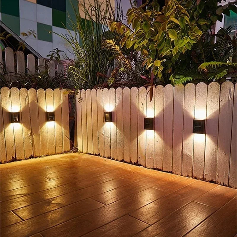 Zonne-Energie Op En Neer Spotverlichting Buiten, Straat Wandlamp Zonne-Energie Zonlicht Waterdichte Zonne-Energie Lamp Tuin Decoratief