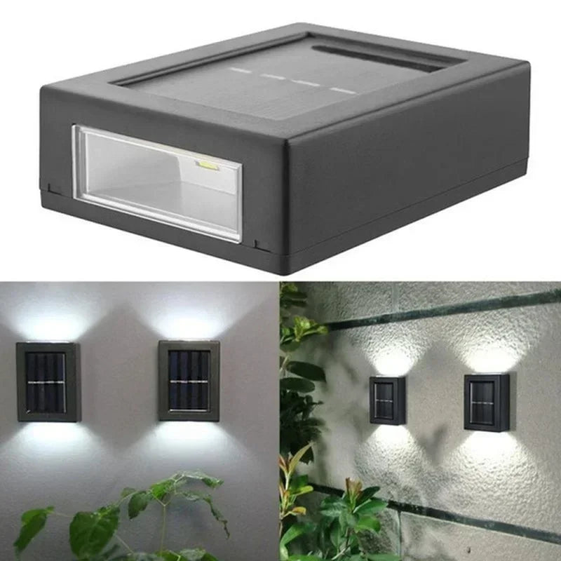Zonne-Energie Op En Neer Spotverlichting Buiten, Straat Wandlamp Zonne-Energie Zonlicht Waterdichte Zonne-Energie Lamp Tuin Decoratief