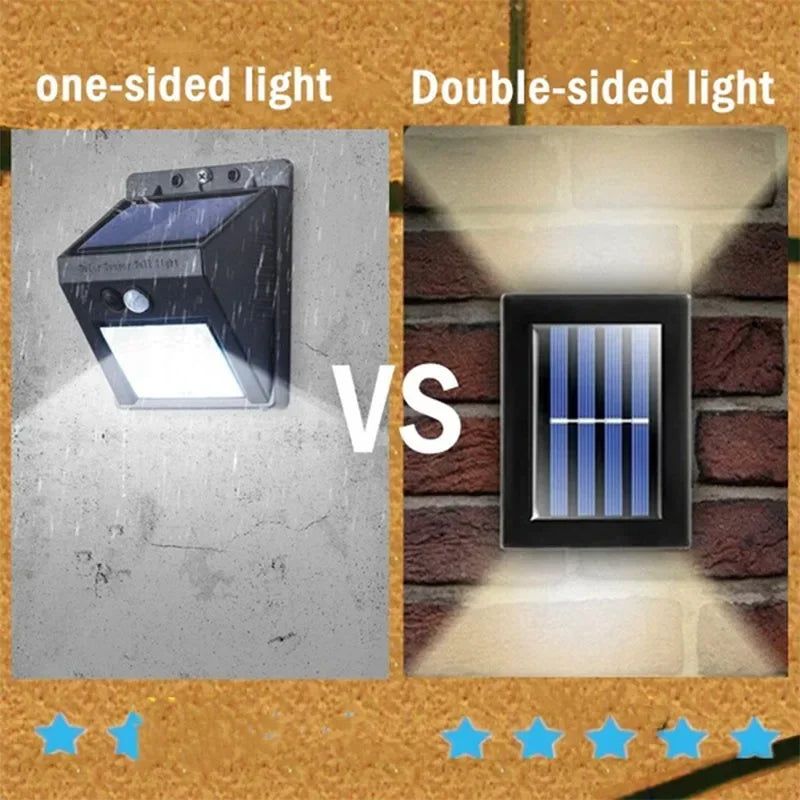 Zonne-Energie Op En Neer Spotverlichting Buiten, Straat Wandlamp Zonne-Energie Zonlicht Waterdichte Zonne-Energie Lamp Tuin Decoratief